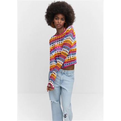 Jersey crochet multicolor
