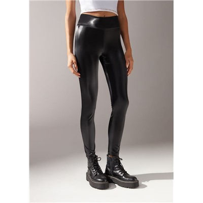 Skinny Leggings in Vinyl-Optik