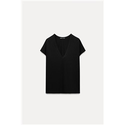 LINEN AND COTTON BLEND T-SHIRT