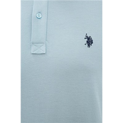 Erkek Açık İndigo Basic Polo Yaka Tişört