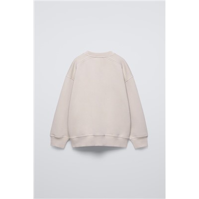 PLAIN HOODIE WITH EMBROIDERED DETAIL