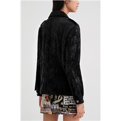 Chaqueta recta bolsillos