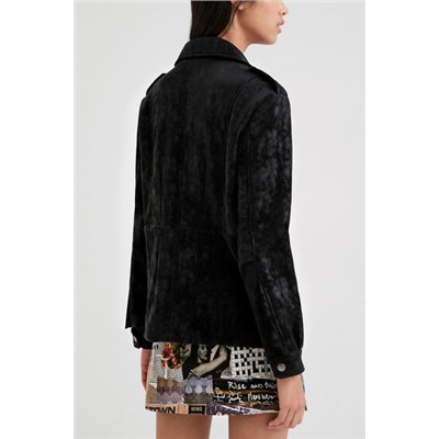 Chaqueta recta bolsillos