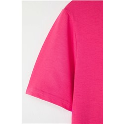 Gül Kurusu Regular Fit Basic Bisiklet Yaka %100 Pamuk Örme Büyük Beden T-Shirt TBBSS22TS0733