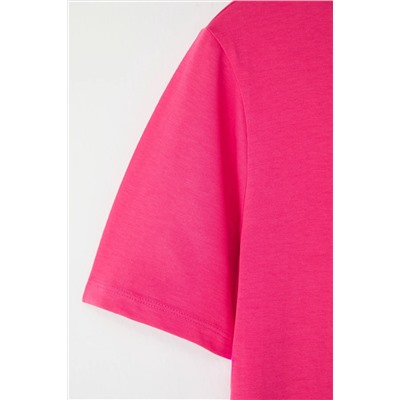 Gül Kurusu Regular Fit Basic Bisiklet Yaka %100 Pamuk Örme Büyük Beden T-Shirt TBBSS22TS0733