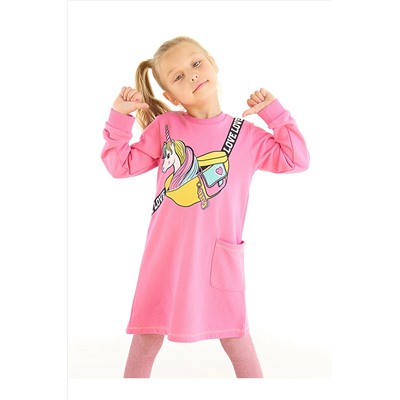 Mushi Çantada Unicorn Kız Çocuk Elbise MS-22K1-028