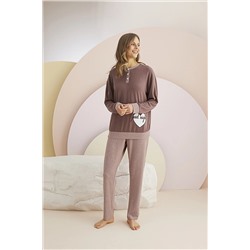 Sevim 13959 Kadın Nakışlı Pijama Takım