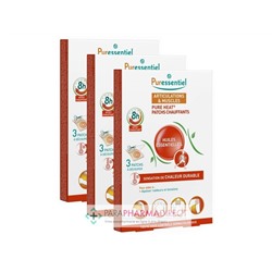 Puressentiel Articulations & Muscles Pure Heat Patchs Chauffants 3x3 PatchsLot  × 3