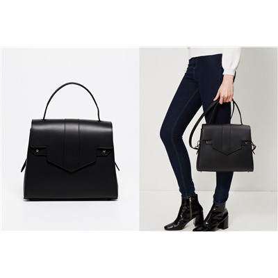 Bolso de piel Leni Negro