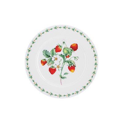 Тарелка обеденная, 27 см, фарфор F, белая, Земляника, Strawberry meadow, 60925