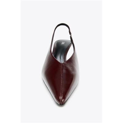 LEATHER SLINGBACK SHOES