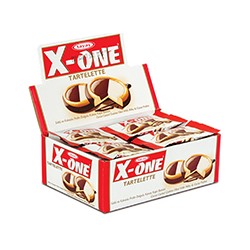 Тарталетки с двойным пралине молоко-какао X-one от Tayas 24 шт по 20 гр / Tayas X-one tartelette Milky&cocoa praline 24 pcs*20g