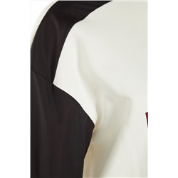 Ekru Baskılı Kalın Şardonlu Örme Sweatshirt TBBAW23AO00076