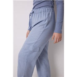 Pantalón largo cargo estampado cuadros