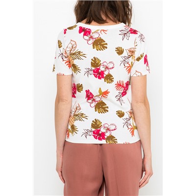 Camiseta Blanco y rosa