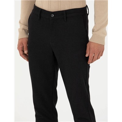Antrasit Slim Fit Kanvas Pantolon