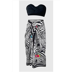 Bolder, Lana- Gözlüklü Zebra Desen Pareo Iç Göstermeyen Parlak Kumaş-95cm*145cm