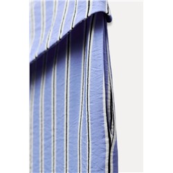 STRIPED TROUSERS WITH TURN-DOWN WAIST
