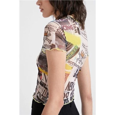 Camiseta slim tul periódicos