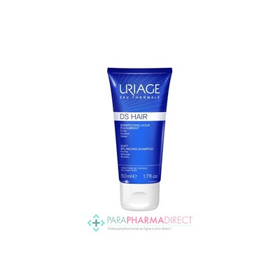 Uriage DS Hair Shampooing Doux Equilibrant Tous Types de Cheveux 50ml Format Voyage