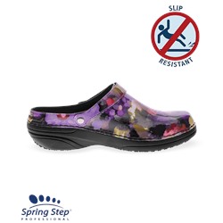 Spring Step Women's Professional Purple Multi Floral Kilkenny Clog
