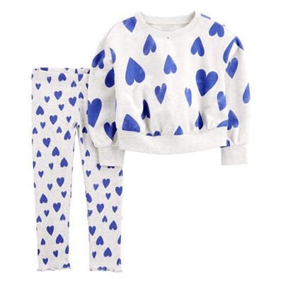 Baby 2-Piece Heart Sweatshirt & Pant Set