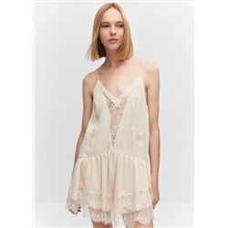 Vestido lencero encaje