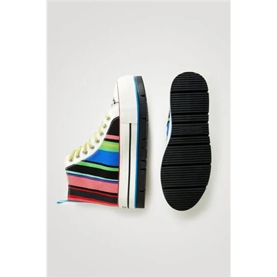 Sneakers altas plataforma psicodelia