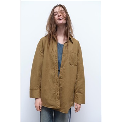WATER-REPELLENT QUILTED NYLON OVERSHIRT