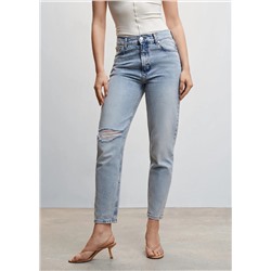 Jeans mom tiro alto -  Mujer | MANGO OUTLET España