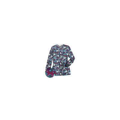 Happy Scrubs® Oh Happy Day Pewter Print Scrub Jacket