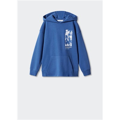 Sudadera estampada capucha -  Niño | MANGO OUTLET España