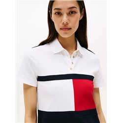 Flag Colorblock Stretch Polo Dress