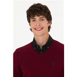 Erkek Bordo Basic Kazak