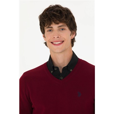 Erkek Bordo Basic Kazak