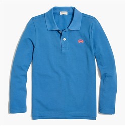 Boys' long-sleeve critter piqué polo