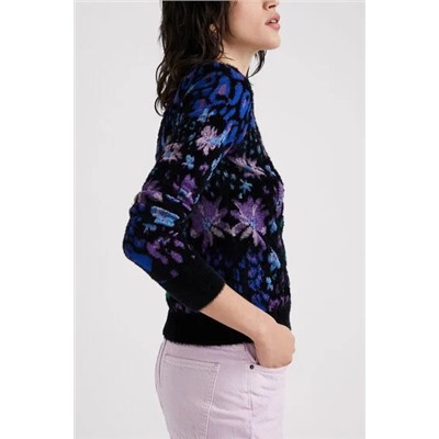 Jersey punto fino jacquard
