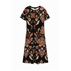Vestido midi estampación paisley