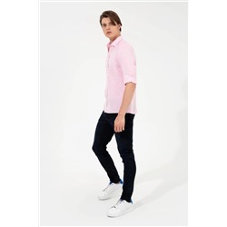 Erkek Pembe Uzun Kollu Gömlek