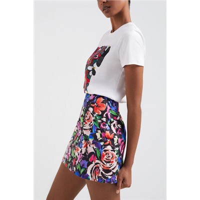 Minifalda floral