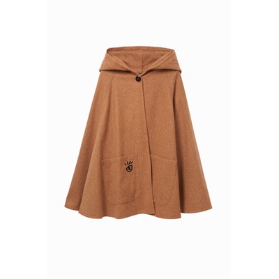 Poncho flor capucha