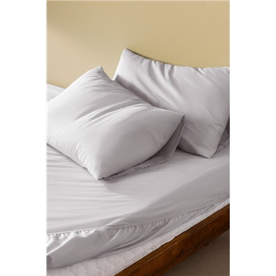 Manon King Size %100 Pamuk Ranforce Lastikli Çarşaf Takımı - Gri