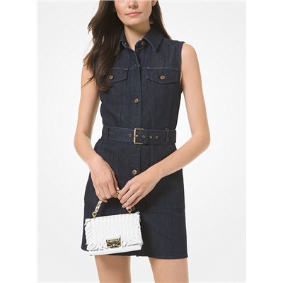 MICHAEL MICHAEL KORS Cece Extra-Small Woven Leather Crossbody Bag