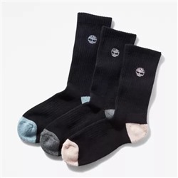 WOMEN'S SAGAMORE BEACH HALF CUSHION CREW SOCKS - 3 PACK