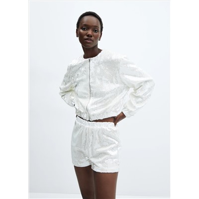 Chaqueta bomber lentejuelas