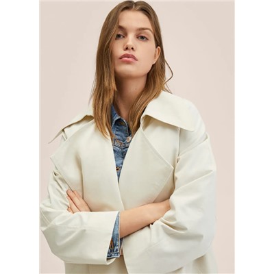 Gabardina water repellent oversize -  Mujer | MANGO OUTLET Melilla