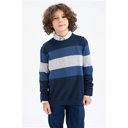 Defacto Erkek Çocuk Regular Fit Bisiklet Yaka Kazak Y4833A622CW