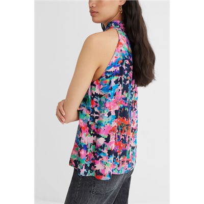 Blusa loose cuello halter