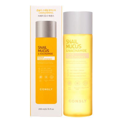 CONSLY Snail Mucus &amp; Niacinamide Repair Toner-Essence Восстанавливающий тонер-эссенция с муцином улитки и ниацинамидом 200мл