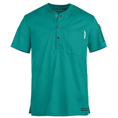 UA Advantage STRETCH Men's 2-Pocket Short Sleeve Henley Scrub Top